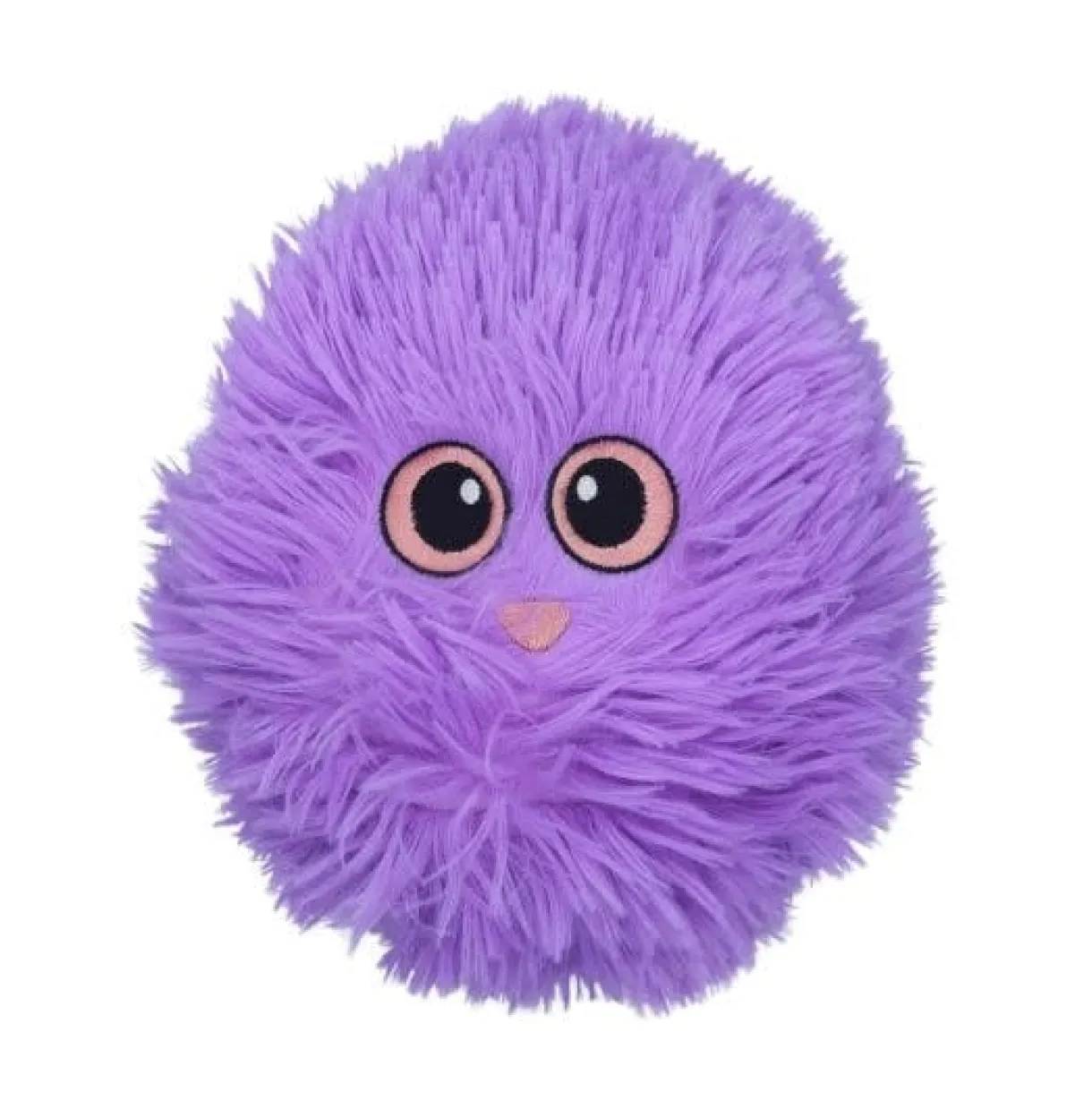 Bud'Z 3 Layer Fluffy Ball Purple Plush Dog Toy Large 7"