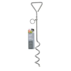 Cork-Screw Tie-Out Stake Chrome-Plated 9mmx40cm