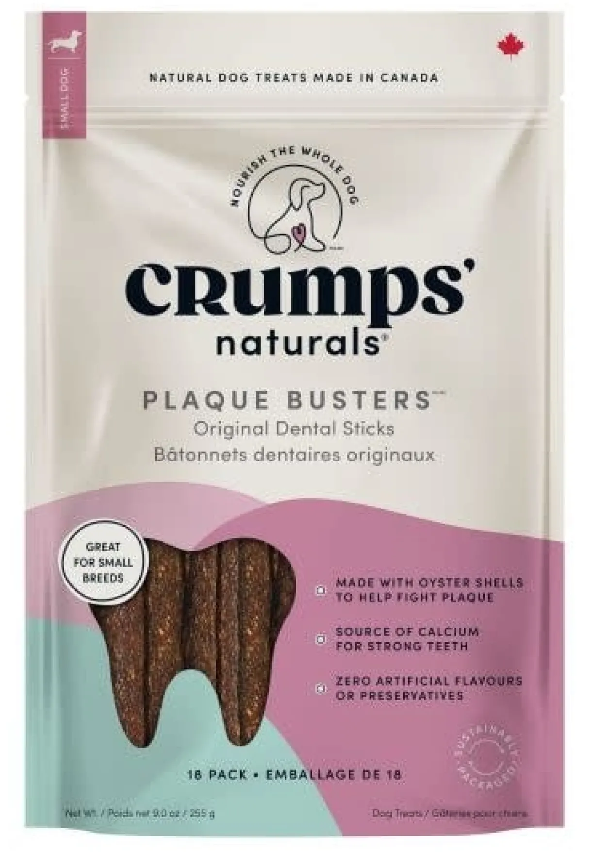 Crumps Plaque Busters Original Dental Sticks 3.5" 18pk