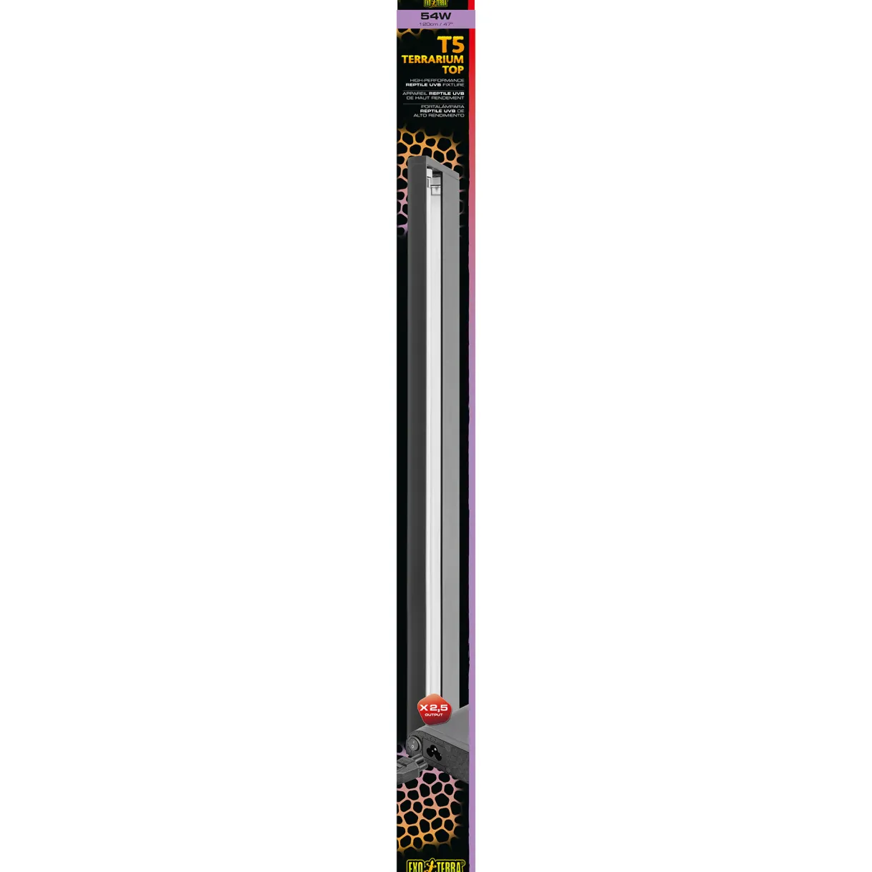 Exo Terra T5 Terrarium Top High-Performance Reptile UVB Fixture 54W - 47" (120cm)