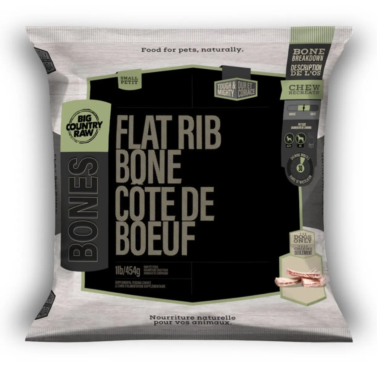 Flat Rib Bone Small 1lb Bag
