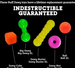 Indestructible Rubber Dawg-Nut Assorted XL 4.5