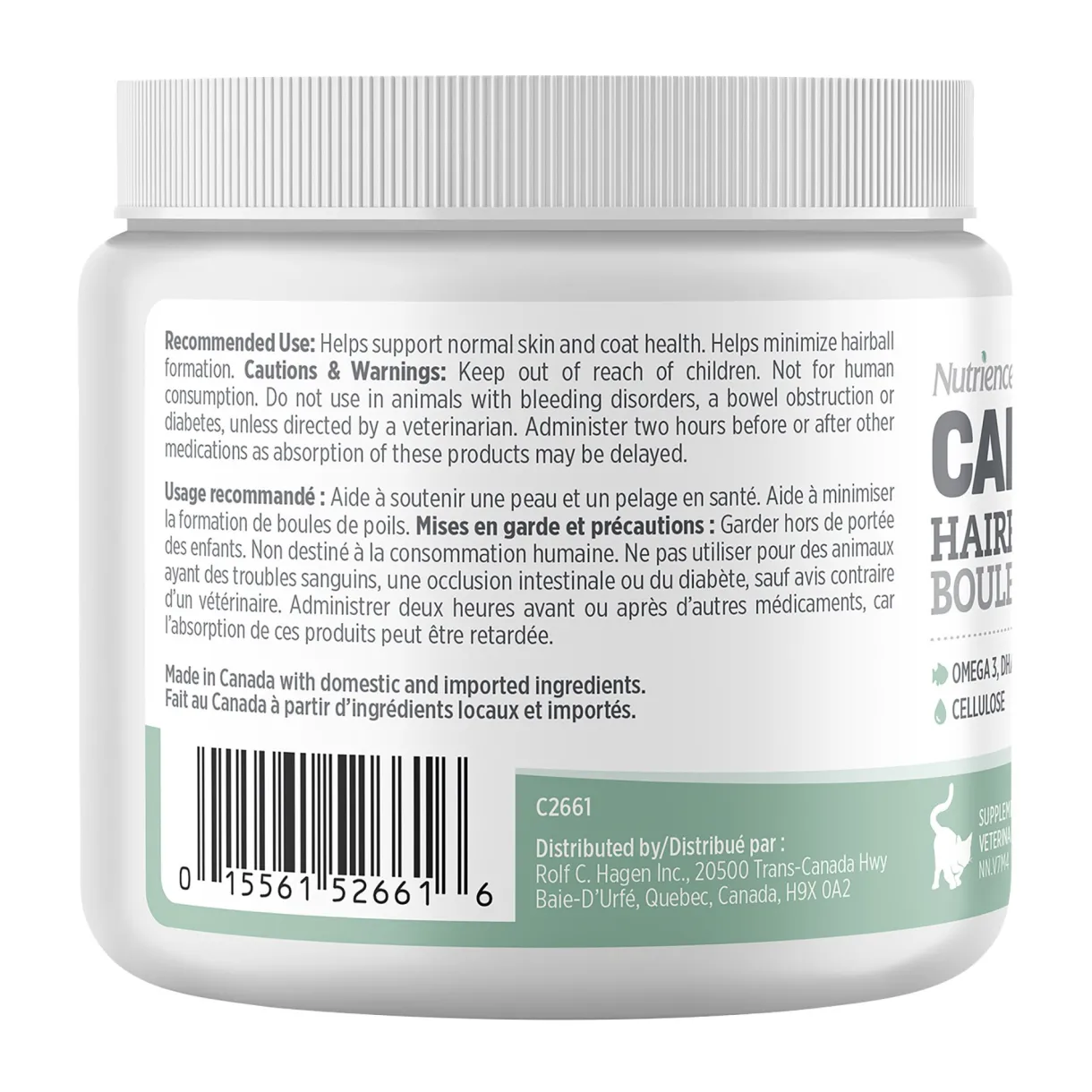 Nutrience Care Supplement for Cats Skin & Coat/Hairball+ 180g