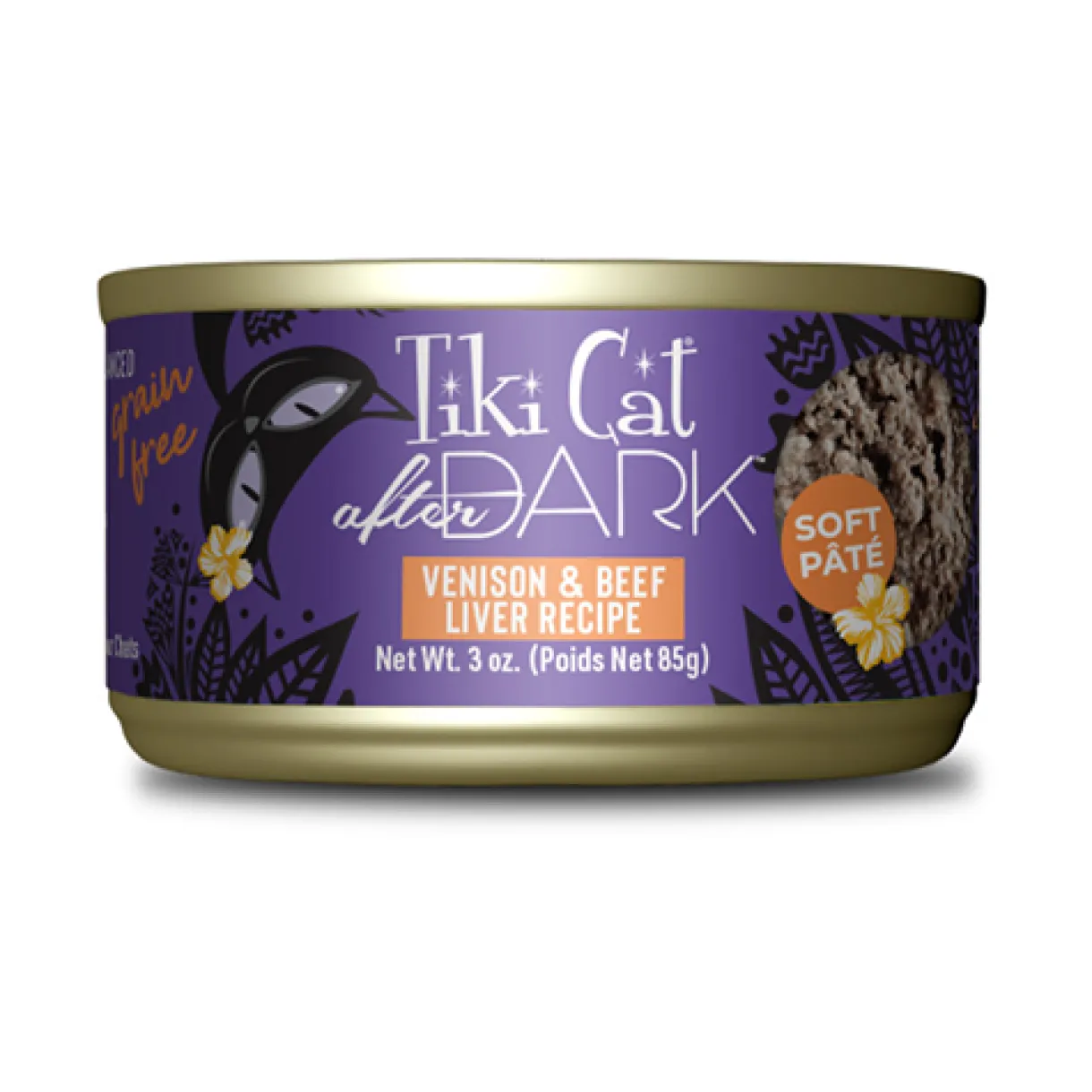 Tiki Cat After Dark Venison & Beef Liver Pate Wet Cat Food 3oz