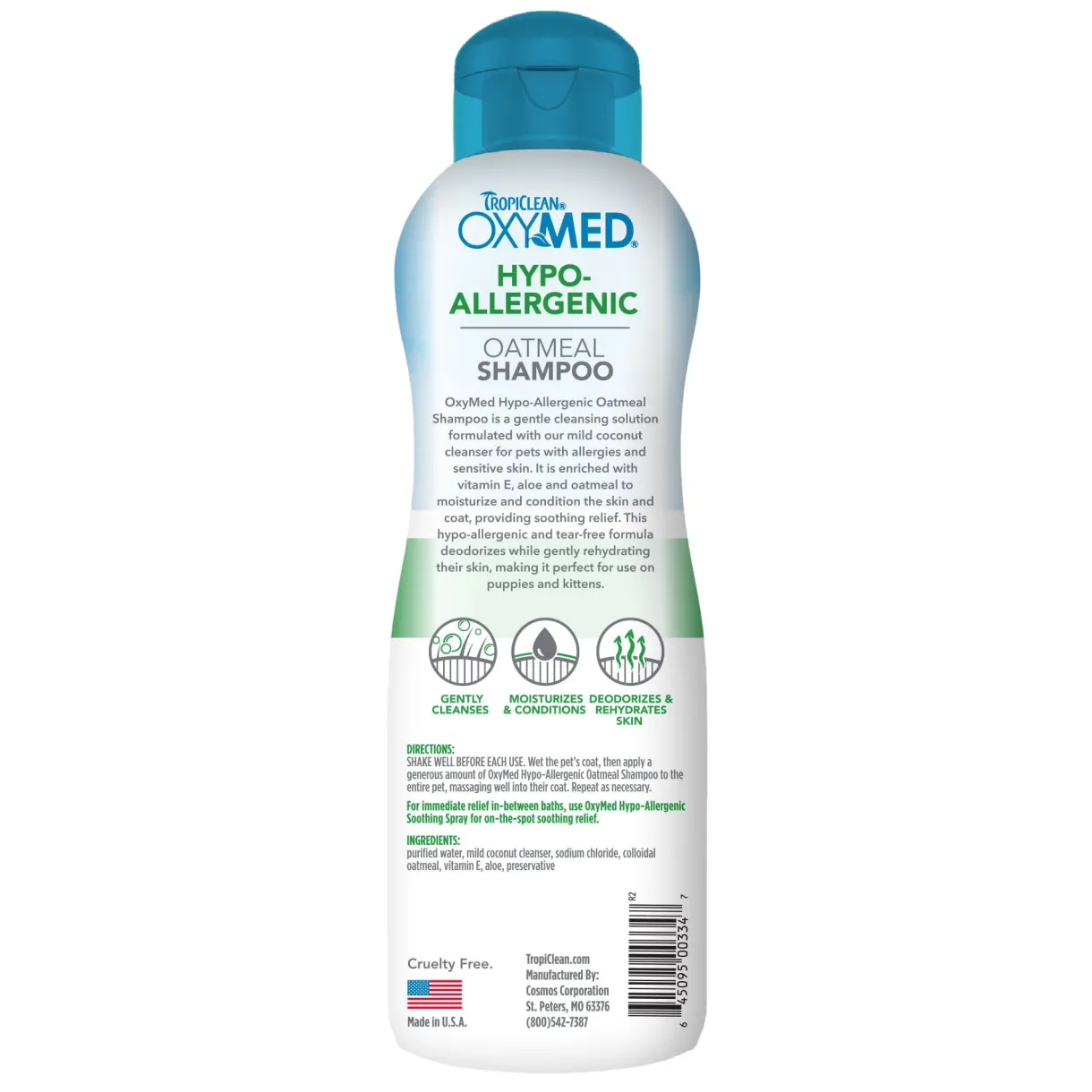 Tropiclean OxyMed Hypoallergenic Oatmeal Shampoo 20oz