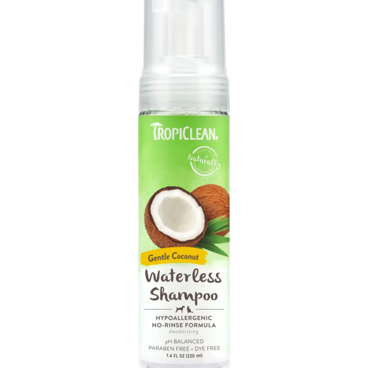 Tropiclean Waterless Shampoo for Pets Hypoallergenic 7.4oz